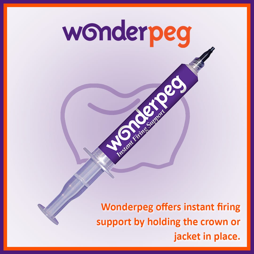 Dental Creations Ltd - Wonderfill Buy 2 get 1 Wonderpeg instant firing support holding crown or jacket in place