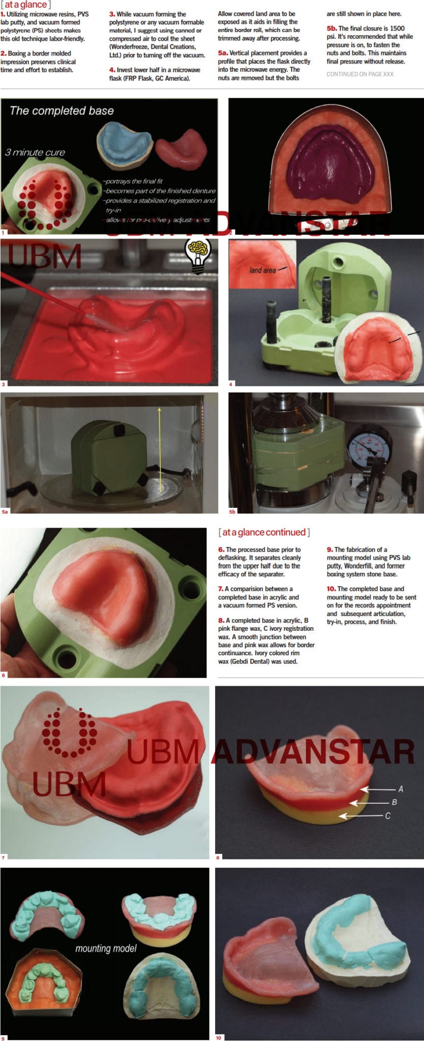 at-a-glance Dental Creations LTD - The Completed Denture Base - At a Glance