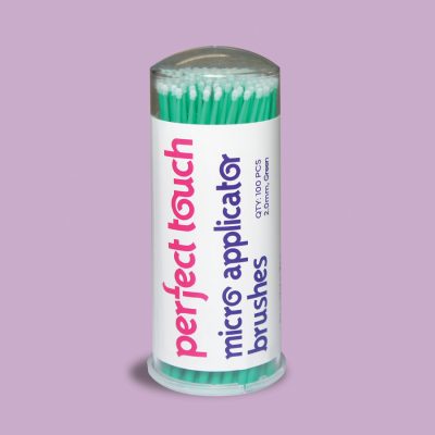 perfect touch micro applicator brushes green regular - dental laboratory products - dental creations ltd