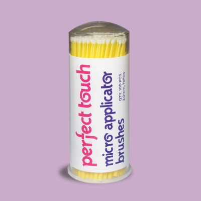 perfect touch micro applicator brushes - yellow regular -dental laboratory products - dental creations ltd