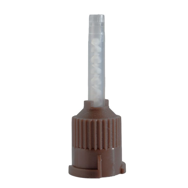 Item # 62 Brown-White Flat Tips White Background For Website Dental Creations Ltd Perfect Mixing Tips Brown Flat